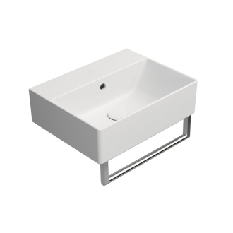 KUBE X keramické umývadlo 45x35cm, brúsená spodná hrana, bez otvoru, biela mat 94859009