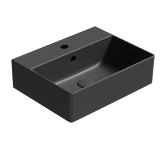 KUBE X keramické umývadlo 45x35cm, brúsená spodná hrana, čierna mat 94859126