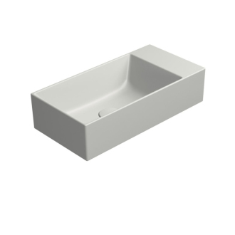 KUBE X keramické umývadlo 50x25cm, bez otvoru, pravé/ľavé, cenere mat 94869017