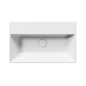 KUBE X keramické umývadlo 60x37cm, brúsená spodná hrana, bez otvoru, biela 94549011
