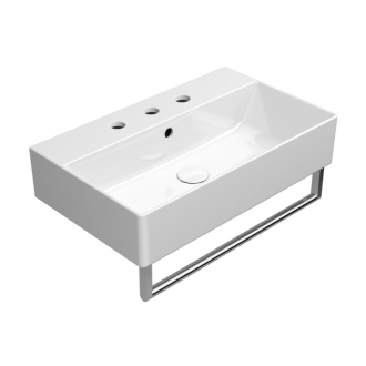 KUBE X keramické umývadlo 60x37cm, brúsená spodná hrana, 3 otvory, biela 94549311