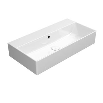 KUBE X keramické umývadlo 70x37cm, brúsená spodná hrana, bez otvoru, biela 94559011