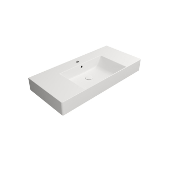 KUBE X keramické umývadlo 100x47cm, s odkladacími plochami, biela mat 94519109