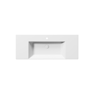 KUBE X keramické umývadlo 120x47cm, s odkladacími plochami, biela mat 94529109