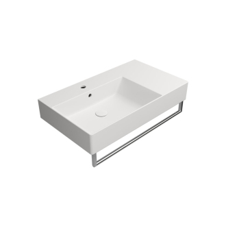 KUBE X keramické umývadlo 80x47cm, s odkladacou plochou vpravo, biela mat 94569109