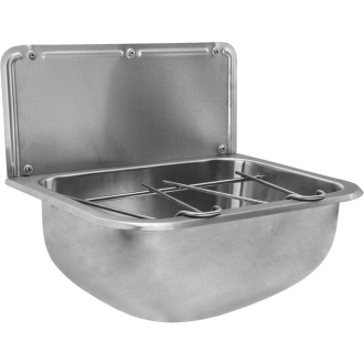 Závesná výlevka s chrbtom a roštom 460x246x342 mm, nerez mat 13048.S