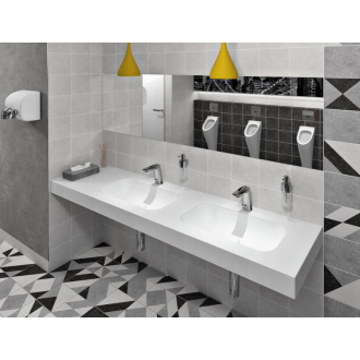 EMICO dvojumývadlo, Rockstone, 250x50cm, golier L, pravé, biela mat EM250-B2R-L