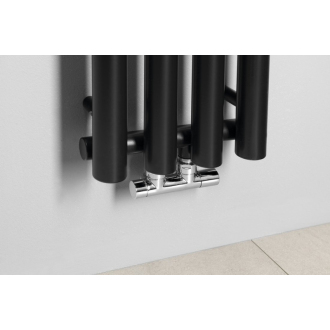 PILON vykurovacie teleso 270x1800mm, so štyrmi háčikmi pre uterák, čierna mat
