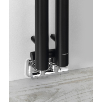 PILON vykurovacie teleso 122x1800mm, s dvoma háčikmi pre uterák, čierna mat