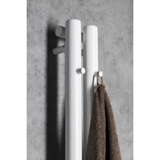PILON vykurovacie teleso 122x1800mm, s dvoma háčikmi pre uterák, biela mat