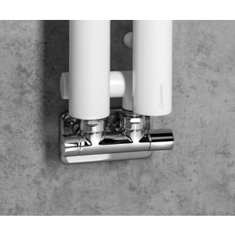 PILON vykurovacie teleso 122x1800mm, s dvoma háčikmi pre uterák, biela mat