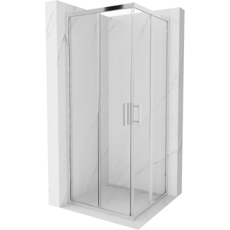 MEXEN RIO sprchovací kút štvorec 80x80x190 cm 5mm chróm-číre 860-080-080-01-00
