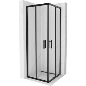 MEXEN RIO sprchovací kút štvorec 70x70x190 cm 5mm čierna-číre 860-070-070-70-00