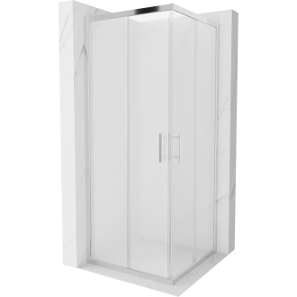 MEXEN RIO sprchovací kút štvorec 80x80x190 cm 5mm chróm-satén 860-080-080-01-30