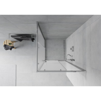 MEXEN RIO sprchovací kút štvorec 80x80x190 cm 5mm chróm-satén 860-080-080-01-30