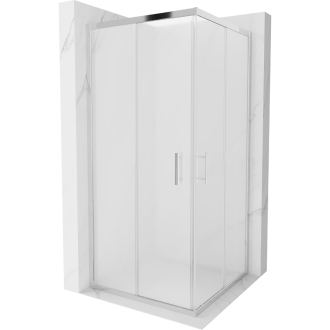 MEXEN RIO sprchovací kút štvorec 90x90x190 cm 5mm chróm-satén 860-090-090-01-30