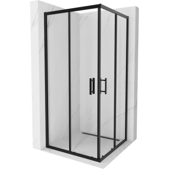MEXEN RIO sprchovací kút štvorec 90x90x190 cm 5mm čierna-číre 860-090-090-70-00