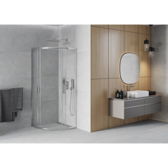 MEXEN RIO sprchovací kút štvrťkruh 90x90x190 cm 5mm chróm-číre 863-090-090-01-00