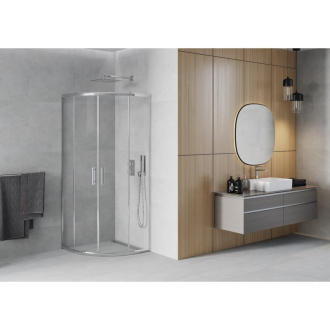 MEXEN RIO sprchovací kút štvrťkruh 90x90x190 cm 5mm chróm-číre 863-090-090-01-00