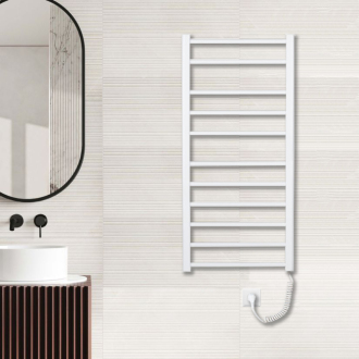 CERANO Elektrický sušiak uterákov Domenico biela lesklá 1160x550 mm LIV-W-ER-11-55