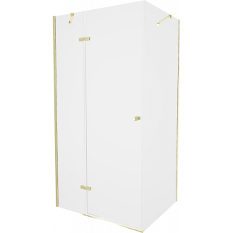 Mexen Roma sklopná sprchová kabína 90 x 80 cm, priehľadná, zlatá - 854-090-080-50-00