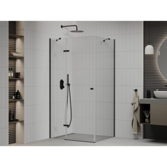 Mexen Roma sklopná sprchová kabína 70 x 120 cm, priehľadná, čierna - 854-070-120-70-00