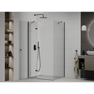 Mexen Roma sklopná sprchová kabína 70 x 120 cm, priehľadná, čierna - 854-070-120-70-00