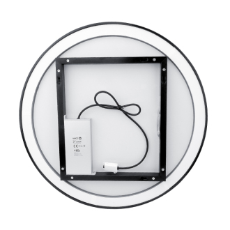 Nimco ZPC 28000R-90 Čierne okrúhle LED zrkadlo pr. 600