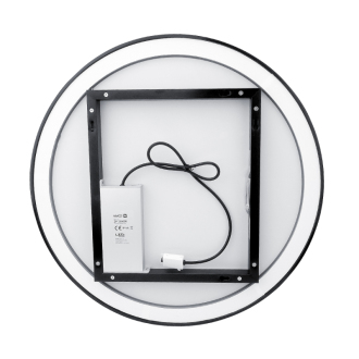 Nimco ZPC 29002R-90 Čierne okrúhle LED zrkadlo pr.