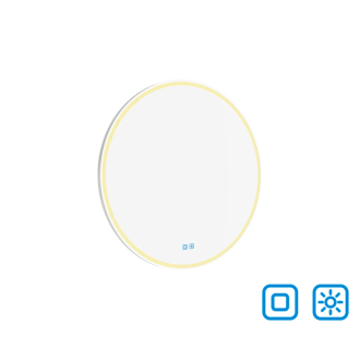 Nimco ZPB 28000RVX-05 Biele okrúhle LED zrkadlo pr. 600 s dvoma dotykovými senzormi