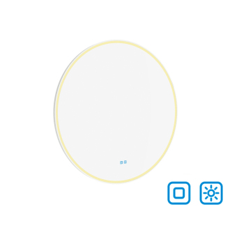 Nimco ZPB 28002RVX-05 Biele okrúhle LED zrkadlo pr. 800 s dvoma dotykovými senzormi