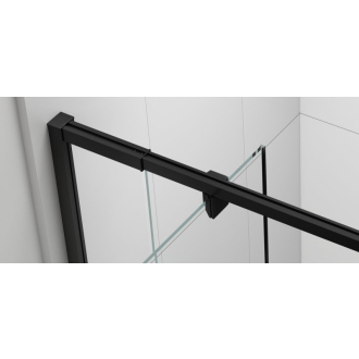 EASY BLACK sprchové dvere otočné 760-900mm, číre sklo