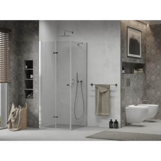 Mexen Lima skladací sprchovací kút 90 x 90 cm, transparentný, chróm - 856-090-090-01-00