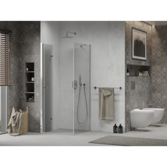 Mexen Lima skladací sprchovací kút 90 x 90 cm, transparentný, chróm - 856-090-090-01-00