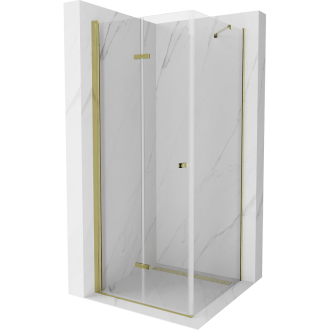 Mexen Lima skladací sprchovací kút 70 x 70 cm, transparentný, zlatá - 856-070-070-50-00