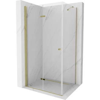 Mexen Lima skladací sprchovací kút 70 x 90 cm, transparentný, zlatá - 856-070-090-50-00