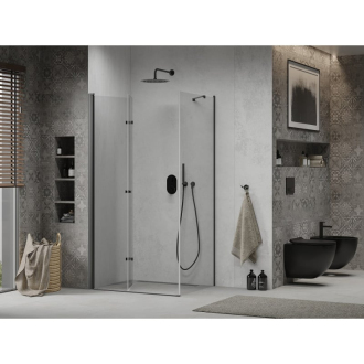 Mexen Lima skladací sprchovací kút 70 x 80 cm, transparentný, čierna - 856-070-080-70-00