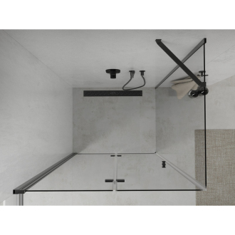 Mexen Lima skladací sprchovací kút 90 x 110 cm, transparentný, čierna - 856-090-110-70-00