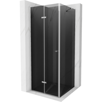 Mexen Lima skladací sprchovací kút 90 x 90 cm, grafit, chróm - 856-090-090-01-40