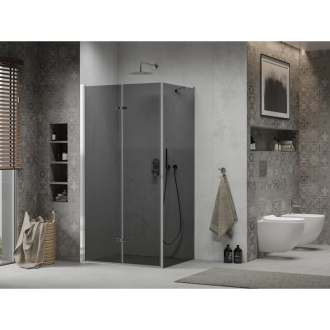 Mexen Lima skladací sprchovací kút 100 x 110 cm, grafit, chróm - 856-100-110-01-40