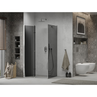Mexen Lima skladací sprchovací kút 100 x 110 cm, grafit, chróm - 856-100-110-01-40