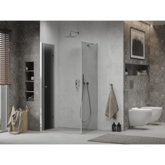 Mexen Lima skladací sprchovací kút 100 x 110 cm, grafit, chróm - 856-100-110-01-40
