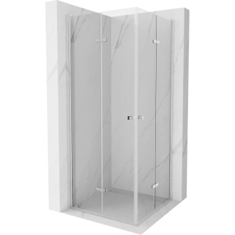 Mexen Lima Duo skladací sprchovací kút 80 x 80 cm, transparentný, chróm - 856-080-080-02-00
