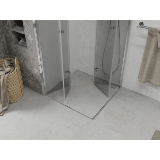 Mexen Lima Duo skladací sprchovací kút 80 x 80 cm, transparentný, chróm - 856-080-080-02-00