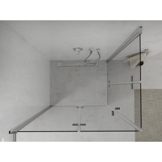 Mexen Lima Duo skladací sprchovací kút 90 x 70 cm, transparentný, chróm - 856-090-070-02-00
