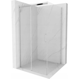 Mexen Omega výsuvný sprchovací kút 100 x 100 cm, transparentný, chróm - 825-100-100-01-00