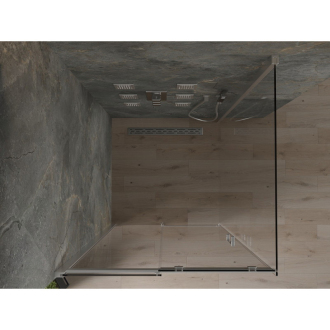 Mexen Omega výsuvný sprchovací kút 100 x 100 cm, transparentný, chróm - 825-100-100-01-00