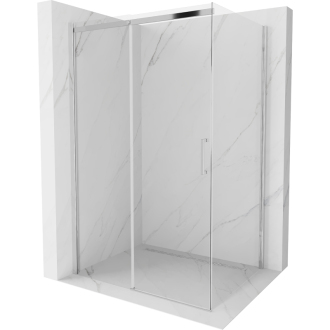 Mexen Omega výsuvný sprchovací kút 110 x 80 cm, transparentný, chróm - 825-110-080-01-00