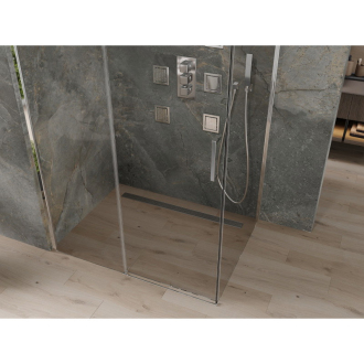 Mexen Omega výsuvný sprchovací kút 110 x 80 cm, transparentný, chróm - 825-110-080-01-00