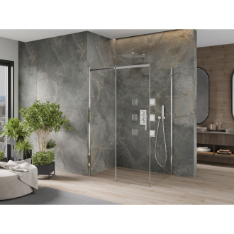 Mexen Omega výsuvný sprchovací kút 110 x 80 cm, transparentný, chróm - 825-110-080-01-00